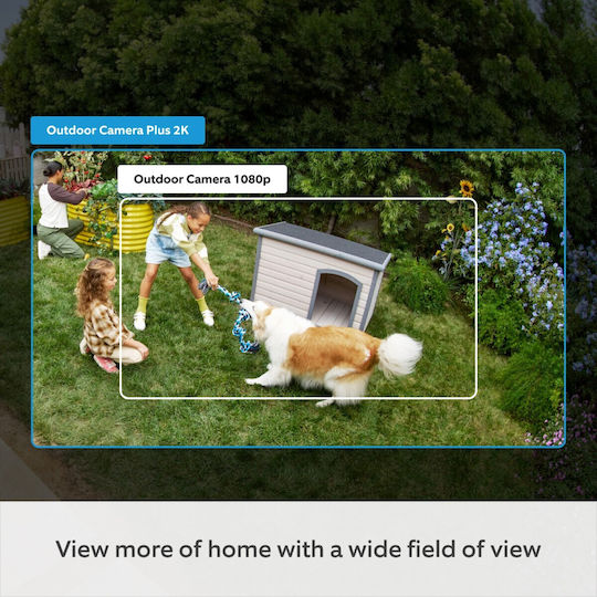 Ring IP Surveillance Camera Wi-Fi Full HD+ 4MP Waterproof Battery Powered with Two-Way Communication