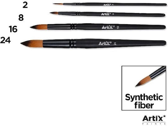 Artix Σετ Πινέλα Ζωγραφικής 4τμχ