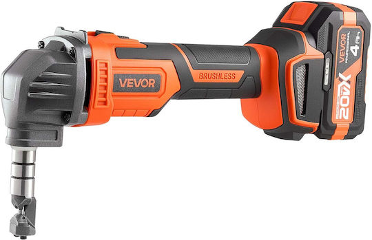 Vevor Cordless Metal Cutter Battery 20 V 4000 Mah Efficient Brushless Motor 2200 Rpm Electric Metal Cutter Plastic Carrying Case Cutting Steel Aluminum Sheets