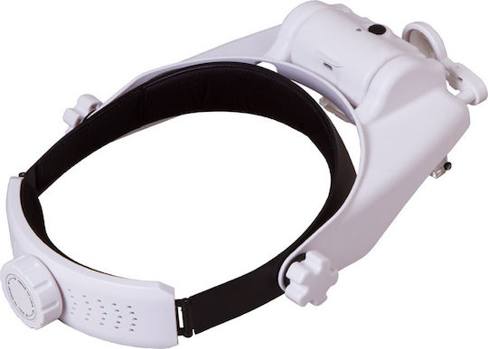 Levenhuk Zeno Vizor Hr2 Rechargeable Head Magnifier 1.5x/2x Magnification 3 Led Lamps Rechargeable Battery