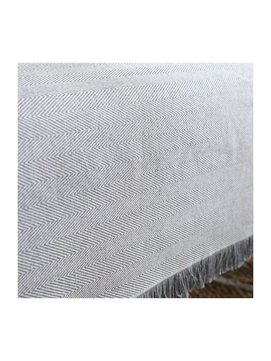 Ravelia Espiga Sofa Throw Knitted 180x240cm Light Gray