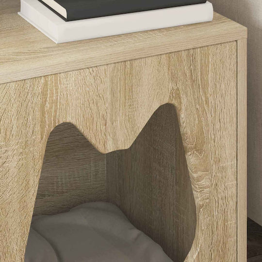 vidaXL Katzenbett Haus Sonomá 42,5 x 40 x 53,5 cm aus bearbeitetem Holz