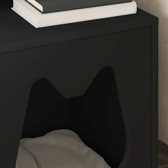 vidaxl Katzenbett Schwarz 42,5 X 40 X 53,5 cm Bearbeitetes Holz