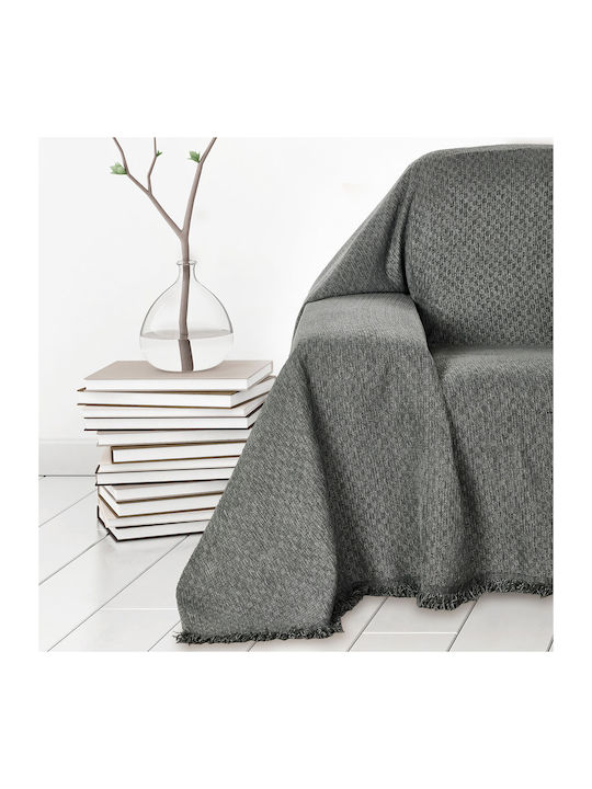 Whitegg Armchair Throw Chenille 180x180cm 1 Petrol Blue