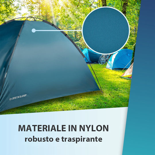 Dunlop Summer Camping Igloo Mountaineering Blue for 2 People Waterproof 1000mm 220x210x130cm