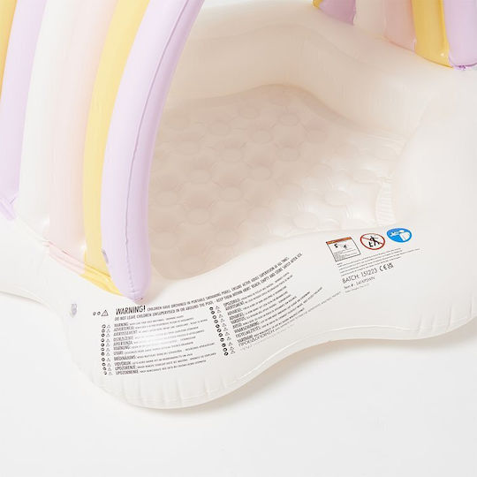 Sunnylife Princess Swan Children's Round Swimming Pool PVC 100lt Inflatable 120x90cm White