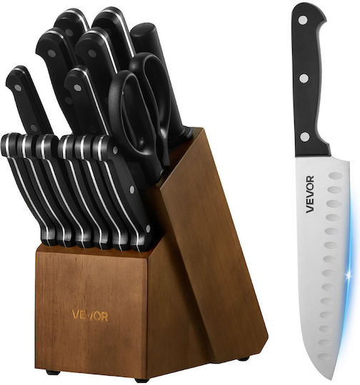 Vevor Set Knives with Base Made of Stainless Steel 15 Pieces