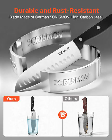 Vevor Set Knives with Base Made of Stainless Steel 15 Pieces