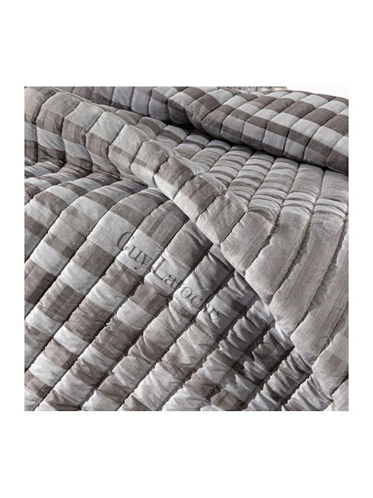 Guy Laroche Duvet Cover Set Cotton Queen with 2 Pillowcases 225x245 Grey