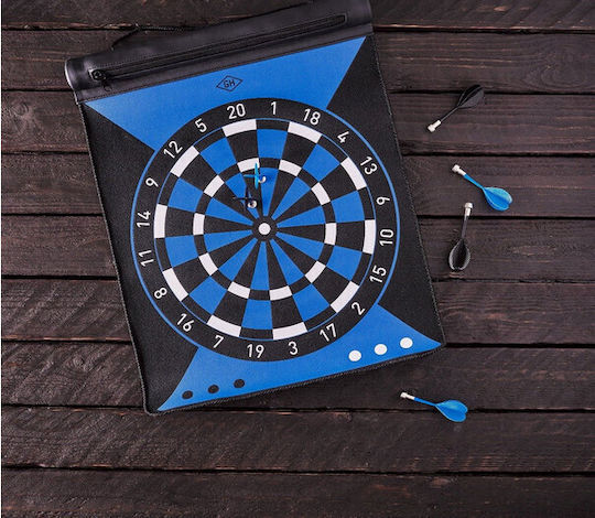 Gentlemen's Hardware Dartboard Roll Set with Target and 6 Magnetic Arrows