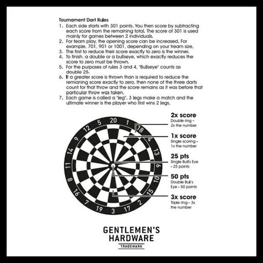 Gentlemen's Hardware Dartboard Roll Set with Target and 6 Magnetic Arrows