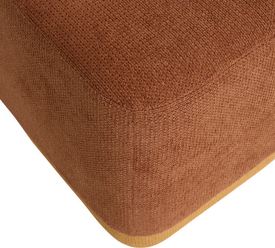 Σκαμπό Σαλονιού Επενδυμένο με Δερματίνη Amber/ochre 2τμχ 41x41x42εκ.