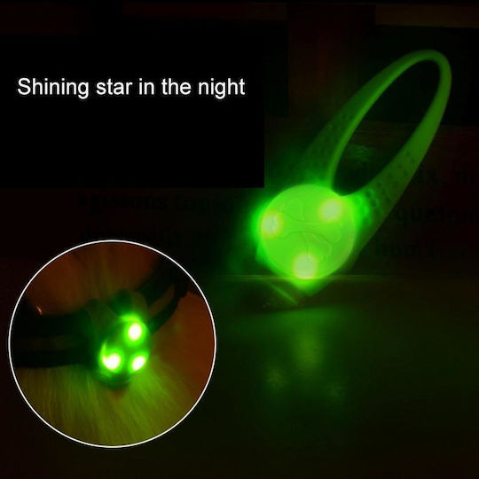 Hundemarke mit Licht Grün aus Gummi