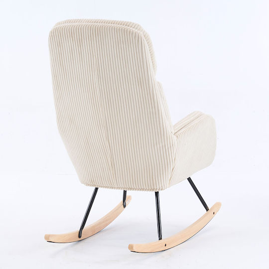 Bliss Rocking Armchair Cream 94x67.5x106cm