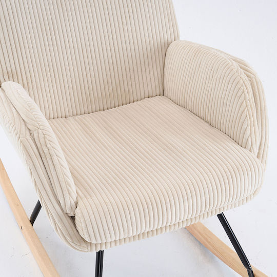 Bliss Rocking Armchair Cream 94x67.5x106cm