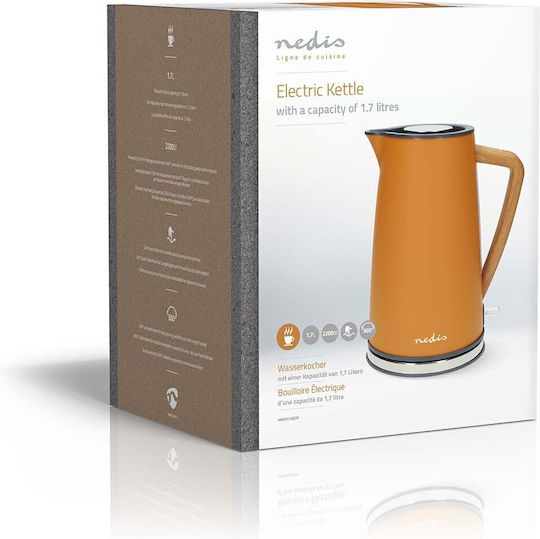 Nedis Електрическа Кана 1.7л 2200W Оранжева