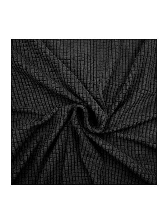 Sacha Noir Elastic Cover for Three Seater Sofa Noir 245x86cm 1pcs 1612928