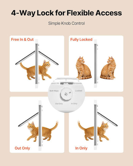 Vevor Door Dog & Cat made of Metal 711 x 388 x 40cm
