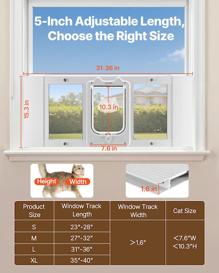 Vevor Door Dog & Cat 914 x 388 x 40cm