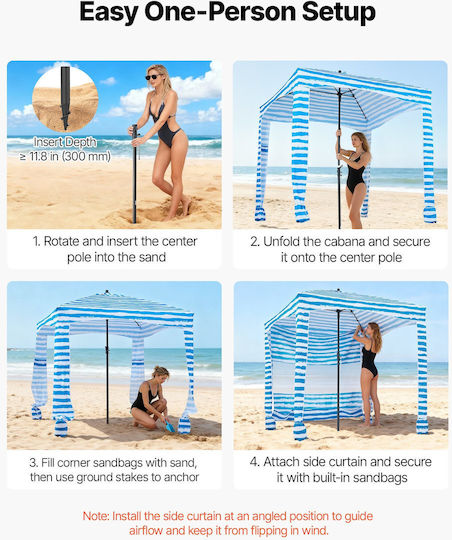 Vevor Sunshade For 5 People Blue