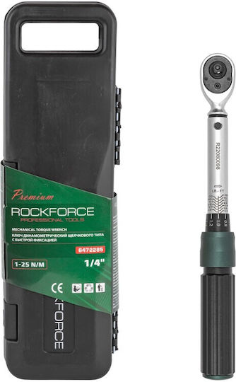 Rockforce Δυναμόκλειδο Καρέ 1/4" Ροπής 25-25 Nm