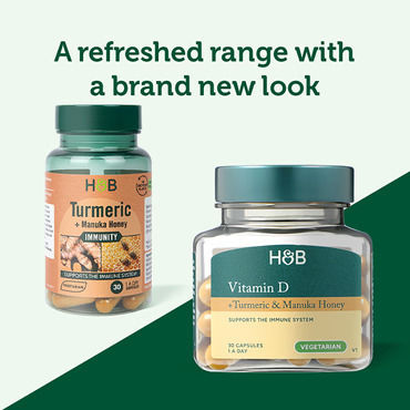 Holland & Barrett Vitamin D + Turmeric & Manuka 30 φυτικές κάψουλες