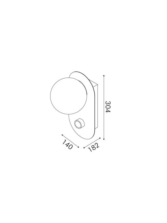 Aca Lamp Wall LED White 14x18.2x30cm Aca Lamp Wall LED White 14x18.2x30cm