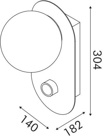 Aca Lamp Wall LED White 14x18.2x30cm Aca Lamp Wall LED White 14x18.2x30cm
