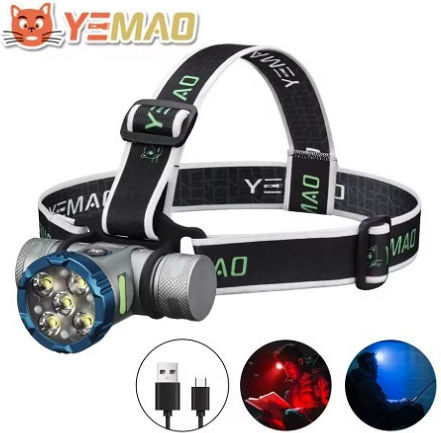 Rechargeable LED Head Flash Light IPX4 with Maximum Brightness 3000 Lumen