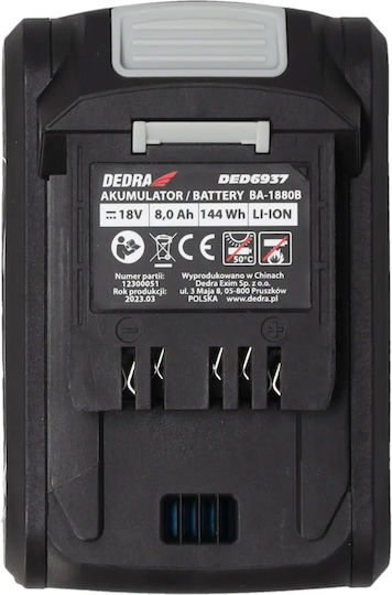 18v 8.0ah Battery Dedra Sas+ All 18v Ded6937