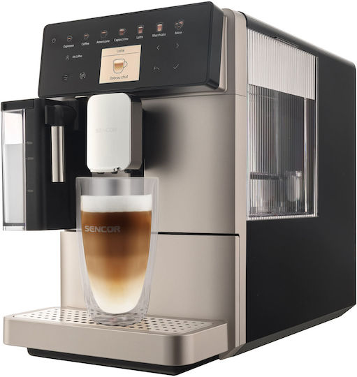 Sencor Automatic Espresso Machine 1400W Pressure 19bar for Cappuccino with Grinder White SES 9350CH