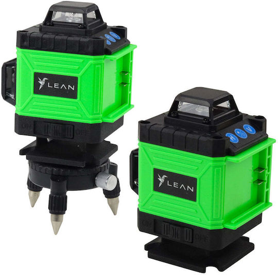 Lean Toys Αυτορυθμιζόμενο Γραμμικό Αλφάδι Laser Πράσινης Δέσμης με Εύρος Εργασίας 10m
