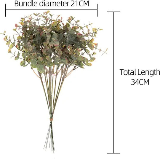 Eukalyptus Zweigstelle Künstliches Herbstliches Grünes 34cm