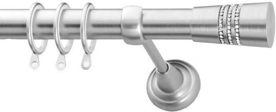 Μεταλλικό Κουρτινόξυλο Eco Artemis Triple Strass Φ25mm Μεταλλικό Κουρτινόξυλο Eco Artemis Triple Strass Φ25mm