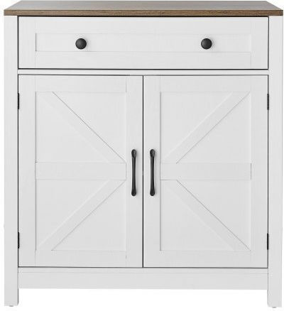 Μπουφές από Ξύλο & Μέταλλο με Συρτάρια White 75x37.5x80cm
