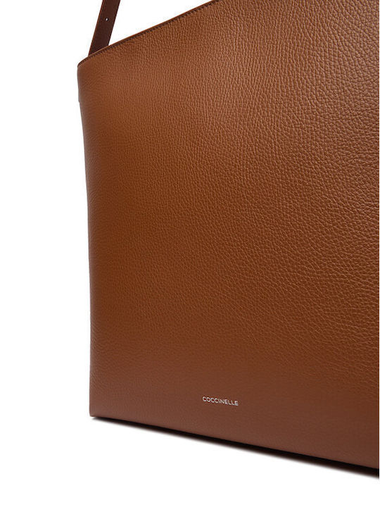 Leder Damentasche Schultertasche Braun