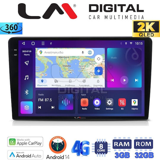 LM Digital Car Audio System for Peugeot Partner Citroen Berlingo 2008>2018 (Bluetooth/USB/WiFi/GPS/Apple-Carplay/Android-Auto)