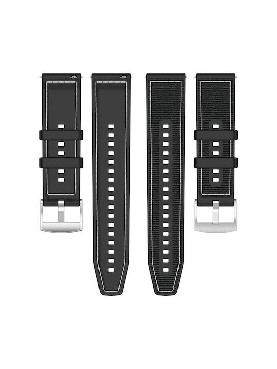 Hybrid Watch Strap Silicone Braid 22 Mm Amazfit Gtr 4 Gtr 3 Gtr 3 Pro Orange