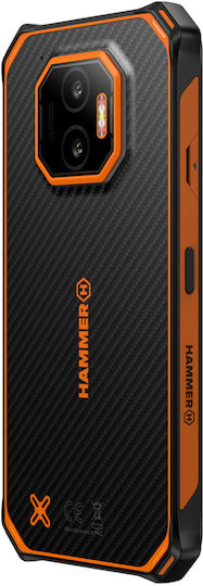Hammer Energy X2 5G Dual-SIM (8GB/256GB) Widerstandsfähig Smartphone Black-Orange