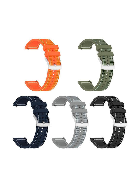 Hybrid Watch Strap Silicone Braid 22 Mm Amazfit Gtr 4 Gtr 3 Gtr 3 Pro Green