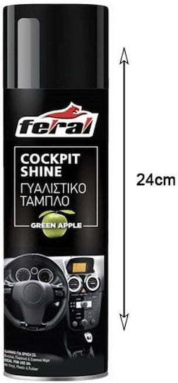 Feral Σπρέι Γυαλίσματος για Ταμπλό Αυτοκινήτου με Άρωμα Πράσινο Μήλο 500ml