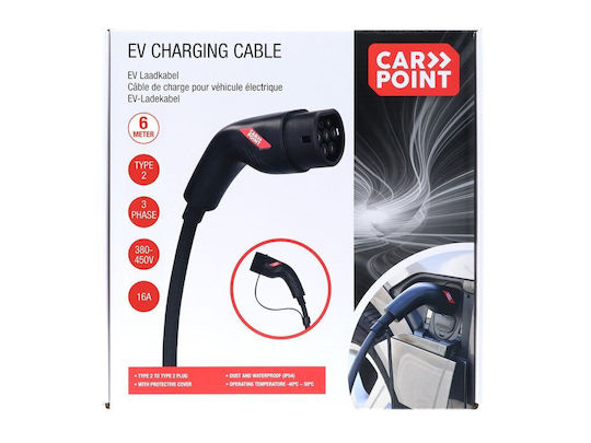 Carpoint Καλώδιο Φόρτισης Τριφασικό 6m Type 2 - Type 2 0290007