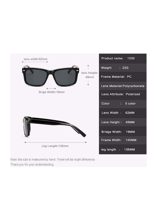 Men's Sunglasses with Brown Frame and Brown Polarized Mirror Lens TBD062211601E