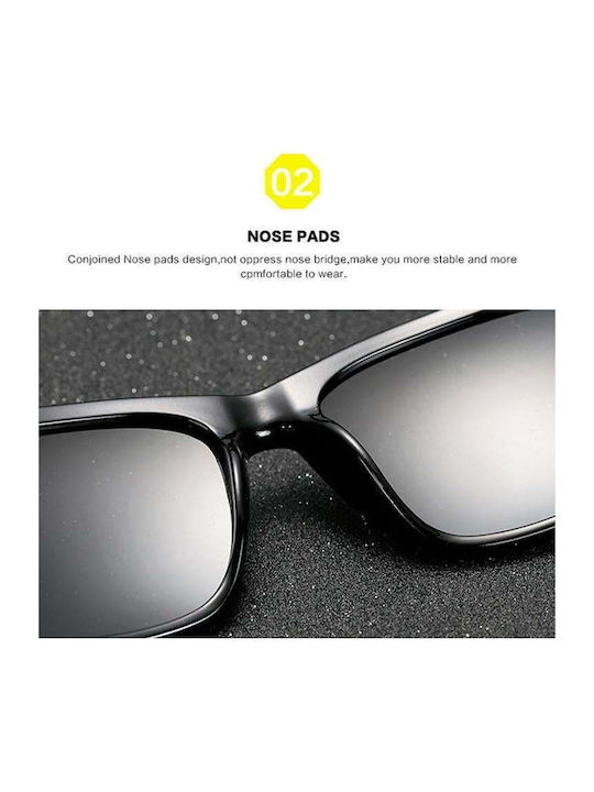 Men's Sunglasses with Brown Frame and Brown Polarized Mirror Lens TBD062211601E