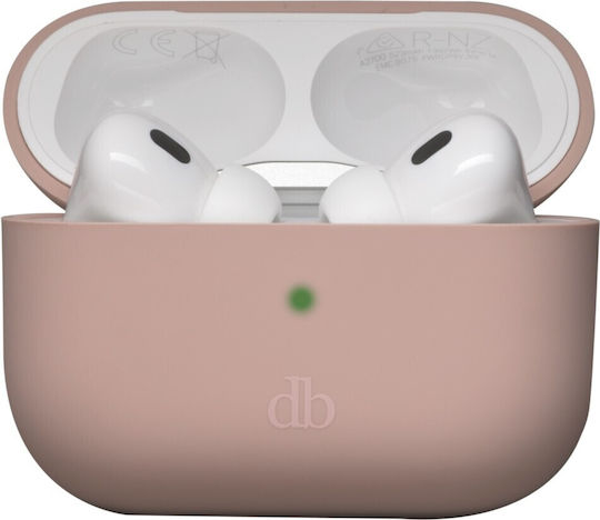 Dbramante1928 Costa Rica Case Wireless Earphones Silicone Recycled Plastic Pink Sand Colour Apple AirPods Pro 2nd Generation