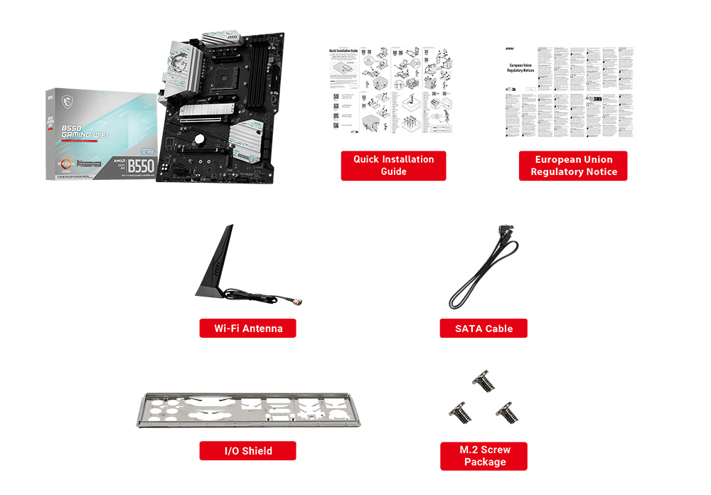 MSI Motherboard ATX με AMD AM4 Socket (B550 GAMING WIFI)