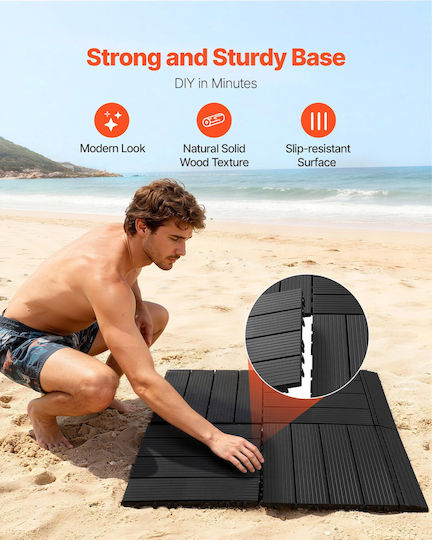 Vevor Solar Pool Shower Made of PVC with Height 195cm Black