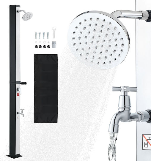 Vevor Pool-Dusche Solar mit 195 cm Höhe Schwarz