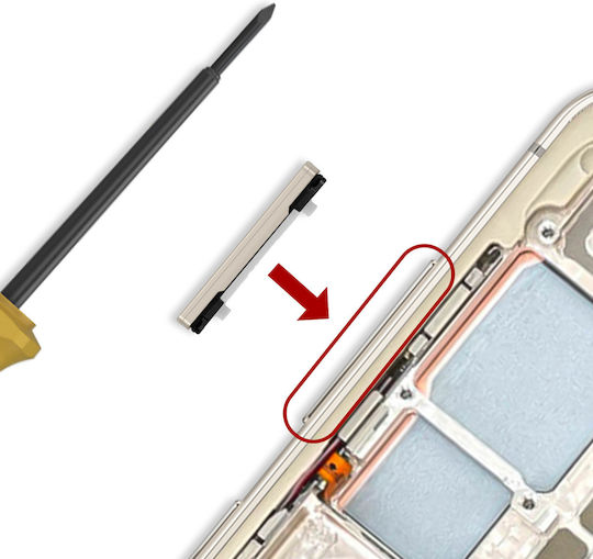 Samsung Оригинален Бутон За Регулиране На Звук Galaxy S23 Galaxy S23 Плюс Сервизен Комплект Бежов