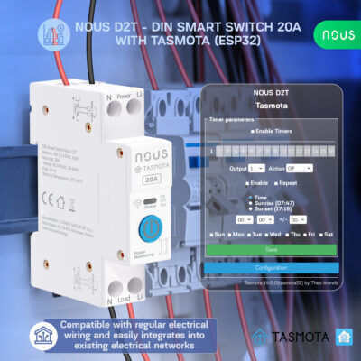 Nous Бутон Релсов превключвател WiFi 110V 20Спецификация